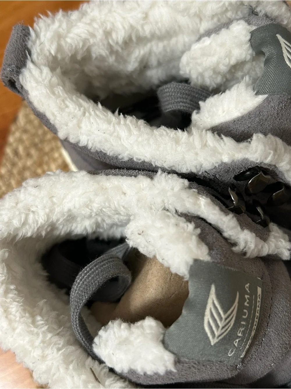 Cariuma Gray Sherpa High-Top Sneakers